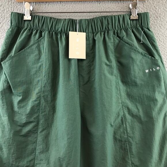 New Wilo The Label Parachute size L Pant Women Green Cargo - Picture 3 of 13